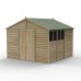 4Life Overlap Pressure Treated 10 x 10 Apex Double Door Shed